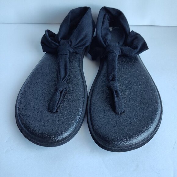 Ladies SZ 9 Sanuk Black Yoga Sandal - Picture 1 of 4